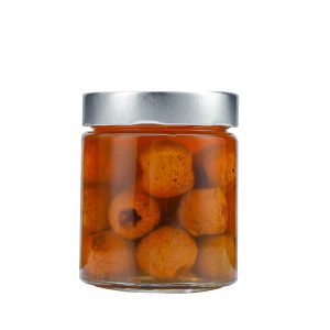 Factory new round high lid honey bottle pickles jam bottle kitchen seal jar storage jar yellow peach canned bottle