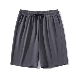 Men's Ice Silk Shorts Men's Summer 2024 Sports Trendy Brand Casual Men's Summer Thin Quick-Drying Beach Pants