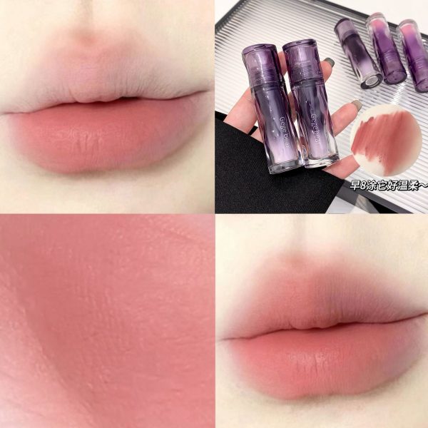 Gegebear matte lip glaze low saturation plain makeup domestic velvet matte nude lipstick student party beauty moisturizing