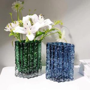 Modern light luxury glass vase wholesale high-value living room home table decoration ornaments aquaculture flowers and dried flowers