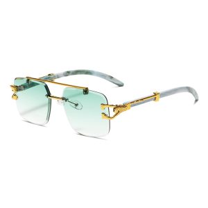New Vintage Bezel-Free Premium Sunglasses Men's UV Protection High-end Fashion Trend Sunglasses Women