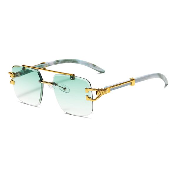 New Vintage Bezel-Free Premium Sunglasses Men's UV Protection High-end Fashion Trend Sunglasses Women - Image 4