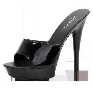 Foreign trade plus size high heels sexy stiletto slippers ladies summer nightclub roman word sandals cross-border wholesale
