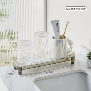 Bathroom toilet shelf toothbrush shelf mouthwash cup tray wash countertop light luxury cosmetics storage box