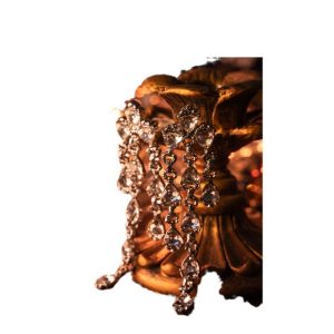 Vintage Vintage electroplated real gold inlaid with Czech diamonds and crystal diamonds with stud earrings vintage with dazzling fashion temperament