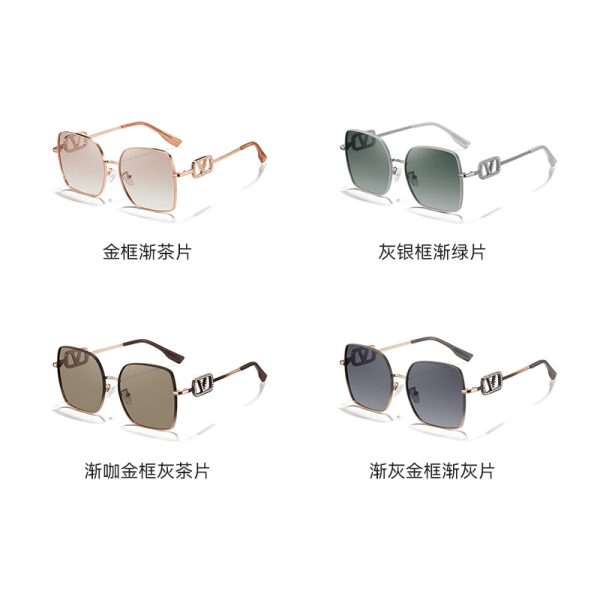 Cross border new sunglasses anti-ultraviolet shading high fashion metal driving polarized sunglasses female factory wholesale - Image 4