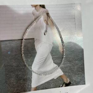 Vacuum crystal beaded clavicle chain sparkling necklace women's fashionable stacking necklace women's ins cold wind