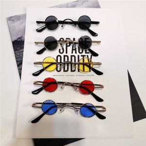 Super small frame round retro sunglasses for men and women styling mini small round frame prince glasses glasses hip hop sunglasses tide