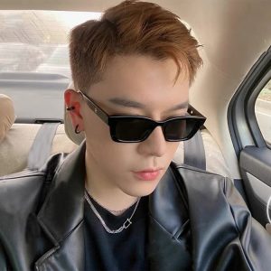 2022 Jennie's same cat-eye small-frame sunglasses, women's Douyin live broadcast, popular Internet celebrity casual sunshade sunglasses