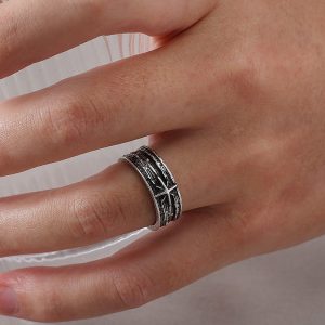 Dry decoration original starry night vintage ring punk men's opening ring personality domineering trend European and American men's and women's rings