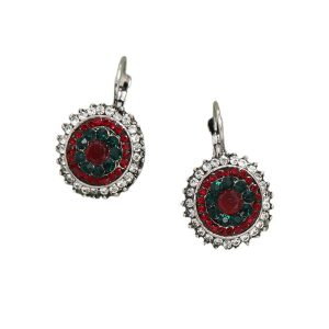 Retro bohemian ethnic style full of diamonds French buckle earrings stud earrings accessories AliExpress ebay hot sale