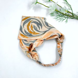 Amazon Nordic Imitation Silk Hair Bands Digital Printing Salin Models Home and Outdoor Versatile Artificial Silk Hair Bands