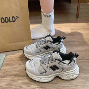 Thick-soled Forrest Gump shoes women's 2025 new summer shoes Internet celebrity versatile and popular dad shoes casual little white sneakers