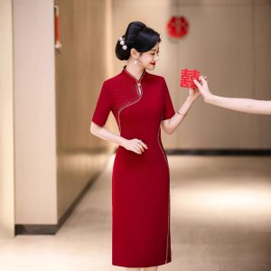 Qipao Mom Wedding Banquet Outfit 2025 New Xi Mother-in-law Clothes Wedding Dress Young Xi Mother-in-law Long Qipao
