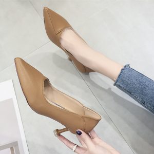 Stunning ~ pointed temperament high heels women's 2023 new French fashion pumps single shoes women's office business
