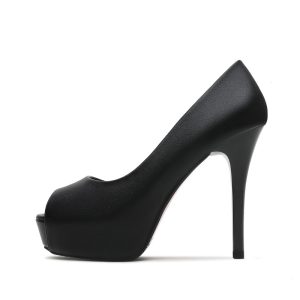 589-6 High Heels Women's Platform Thin Heel Fish Mouth 12CM Sexy Professional Single Shoes Small Size Women's Shoes