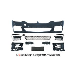 For 18-21 BMW 5 Series Modified MT MP Surround G30 38 Front and Rear Bars Middle Mesh Side Skirt Rear Wing Kit