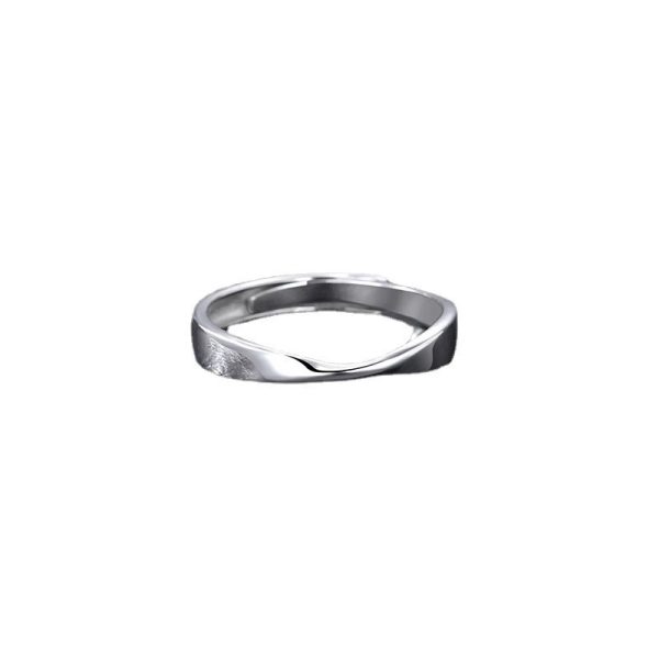 Simple Mobius ring ring men's trendy high-end index finger female couple pair ring niche design titanium steel does not fade - Image 5
