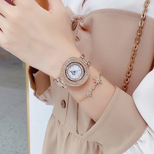Sigaudi European style personality full diamond watch femininity high-end diamond inlaid British belt women's watch wholesale - Image 4