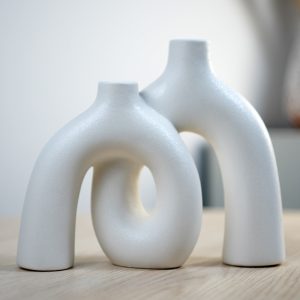 Nordic Dried Flowers Home Decoration Companion Vases Hydroponic Stoneware Particle Vases Ornaments Living Room Flower Arrangement Ceramics