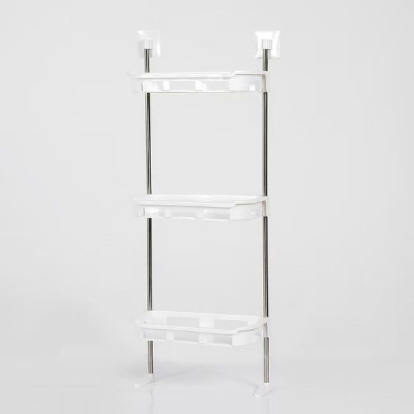 Bathroom toilet multi-layer storage rack, bathroom punching-free storage rack, kitchen wall hanging cleaning utensil storage shelf - Image 4