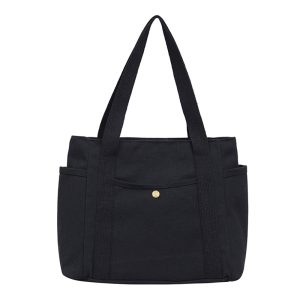 Bag Bag Women's Canvas Large Capacity Shoulder Bag Student Versatile Handbag Commuter Bag for Work Commuter Bag for Going Out Simple Mommy Bag