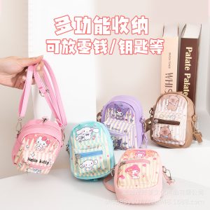 Coin purse ins style cute girly heart women's simple creative zipper bag with one shoulder crossbody bag
