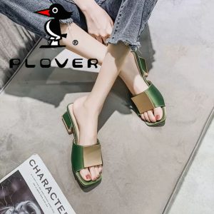 Brand slippers women's summer wear 2024 new fashionable fresh sandals thick heels and high-heeled slippers women's slippers