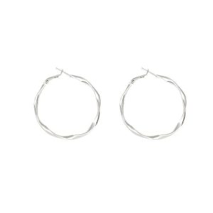 Fashion hoop earrings, women's face, suitable French temperament earrings, light luxury, high-end plain rings, French ear buckles, Yiwu