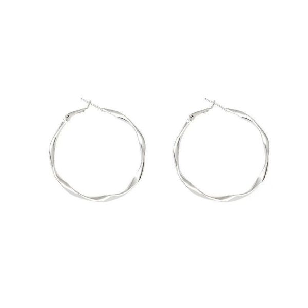 Fashion hoop earrings, women's face, suitable French temperament earrings, light luxury, high-end plain rings, French ear buckles, Yiwu - Image 5