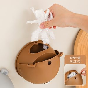 Plastic wrap sleeve storage box, wall hanging disposable plastic wrap storage rack, sink filter storage bag cross-border