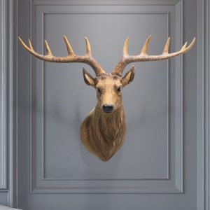 Nordic lucky deer head simulation wall decoration resin wall decoration American entrance decoration retro bar background wall