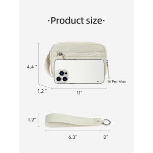Amazon New Women's Wristband Wallet Nylon Quilted Wallet With 3 Zipper Wallets Accommodates Travel Card Wallet