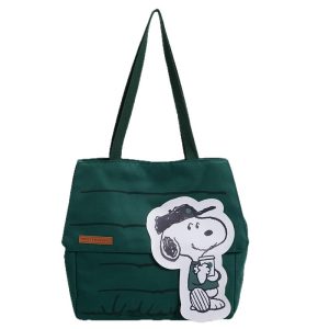 Canvas tote bag new style Snoopy ladies handbag large capacity student tutoring bag trend crossbody bag wholesale