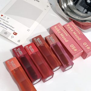 kekeMood cloud mud velvet matte matte lip glaze lip clay is not easy to stick to the cup, student party pseudo plain makeup, white lipstick