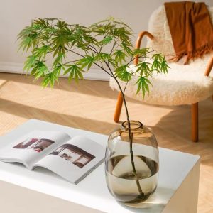 ins style light luxury simple glass vase high-end living room horse drunk wood hanging bell hydroponic decorative ornaments wholesale price