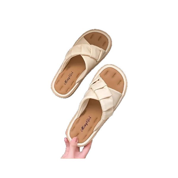 Sheepskin version ~ casual soft flat beach comfortable sandals with skirts for women 2025 new summer outerwear - Image 5
