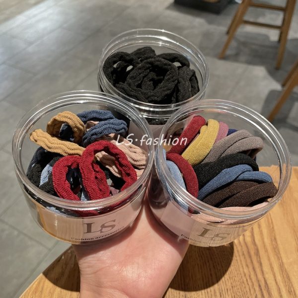 Dongdaemun basic model 20 rubber bands female hair ring Korean net red head rope head ring Korean version headwear hair accessories female - Image 2