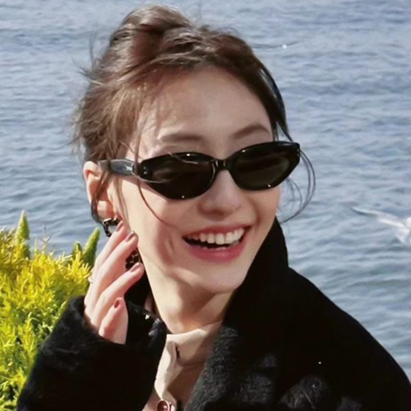 Jennie new gm retro cat eye sunglasses female small face sense of luxury small frame european and american street photography hot girl sunglasses