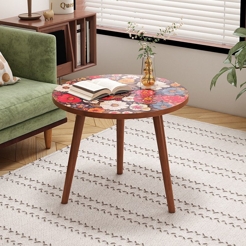 Mandala side coffee table, sofa sideboard, Nordic pattern, small table in bedroom, living room corner, bedside round table - Image 3