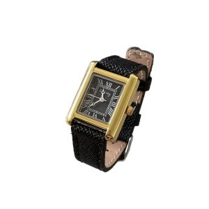 French vintage niche belt watch women's simple light luxury brand luxury luxury student temperament Roman dial