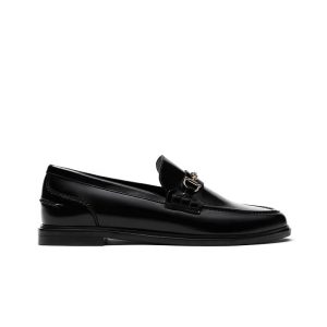 Original single foreign trade women's shoes, business leather flat shoes, one foot slipper, loafers, commuter horsebit, small leather shoes