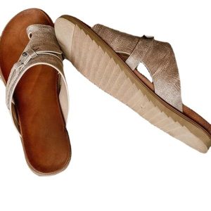 European and American foreign trade women's shoes 2023 summer new step into women's slippers buckle European and American leather clip-toe women's sandals