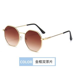Fashion retro full rim sunglasses metal frame trendy sunglasses for men and women going out for travel street photography sunglasses