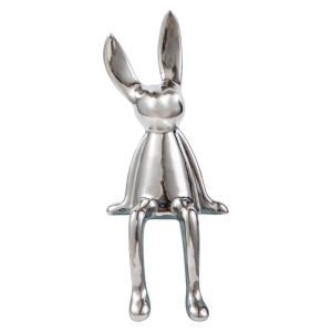 Internet celebrity creative cartoon sitting posture, long-eared rabbit ornaments, high-end light luxury living room, TV cabinet, wine cabinet, entrance decorations