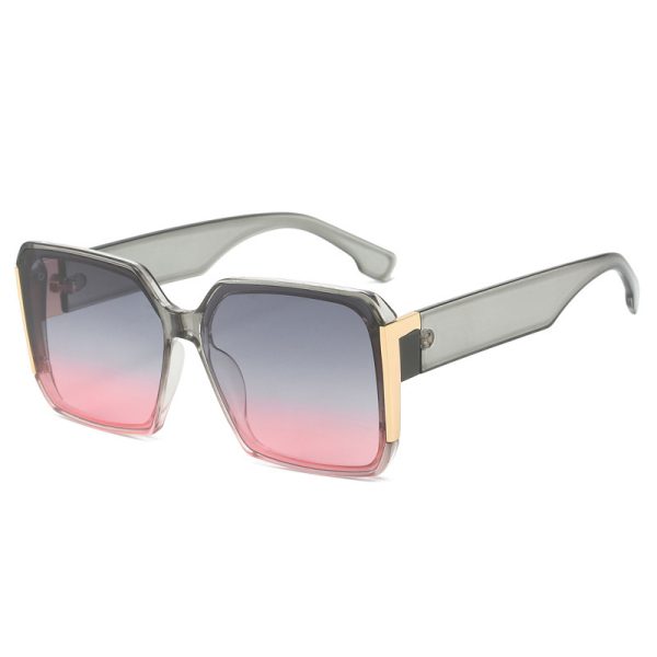 European and American retro square frame luxury trend women's sunglasses fashion retro outdoor men's sunscreen cross-border sunglasses - Image 3