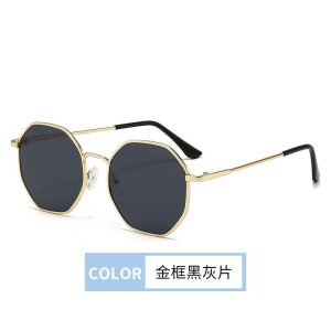 Fashion retro full rim sunglasses metal frame trendy sunglasses for men and women going out for travel street photography sunglasses