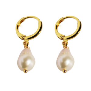 Vintage French Girls Natural Baroque Pearl Earrings Elegance Natural Pearl Earrings Vintage Earrings 44