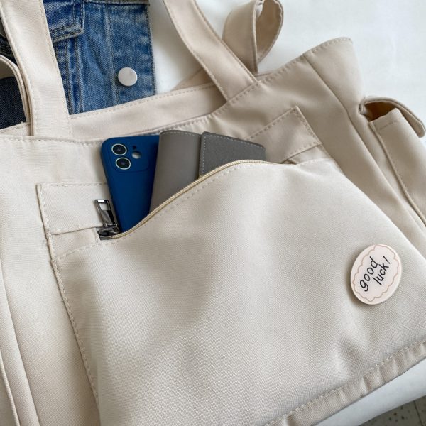 Oxford Cloth Bag Bag Female Large Capacity Canvas Bag Shoulder Bag Student Versatile Tote Bag Hand Bag Handbag Shoulder Bag - Image 4