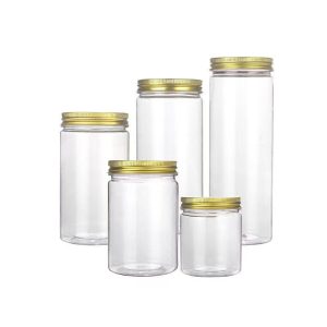 75 Ports Transparent Plastic PET Sealed Jar Wide Mouth Plastic Bottle Transparent Empty Jar Kitchen Storage Sealed Jar In Stock